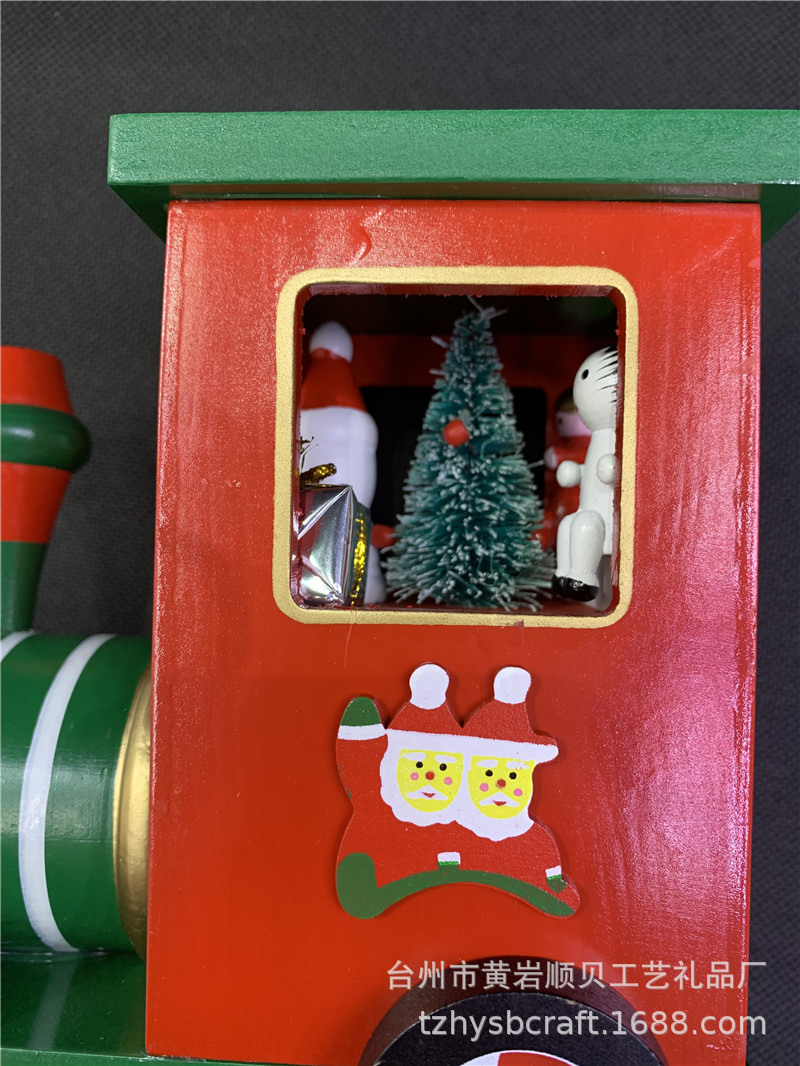 木制圣诞音乐盒八音盒12241音乐铃 创意礼品 圣诞礼品工艺品详情图5