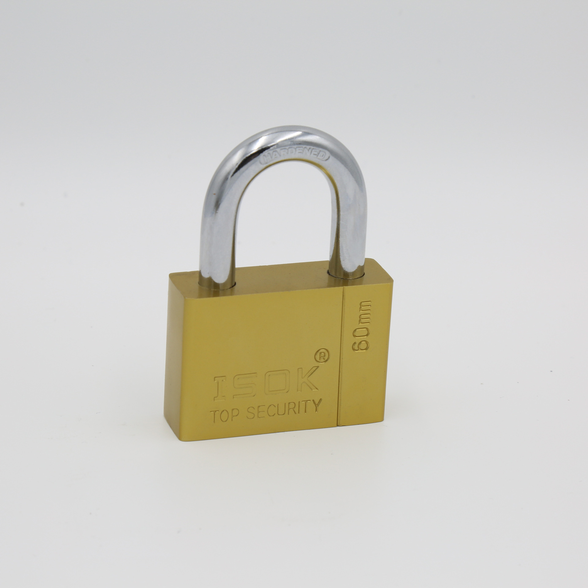 2020 New Square Golden Electrophoretic Leaf Iron Padlock Industrial Safety Waterproof Anti-Theft Anti-Skid Size Complete details Picture