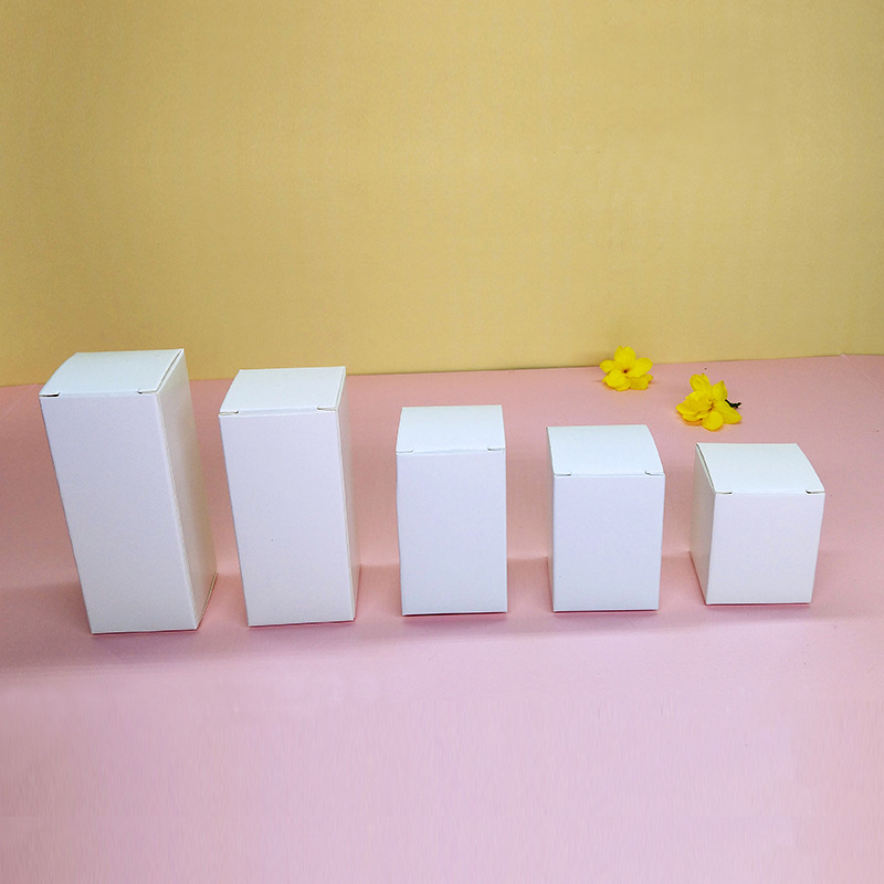 2-5cm方底现货小白盒食品日用电子数码白卡纸彩色包装盒批发