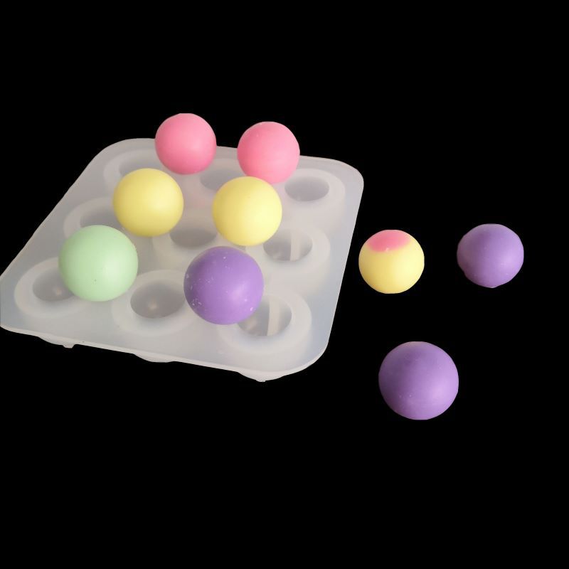 FDA 九连球形滴胶模具 硅胶吐司模 手工皂 圆球装饰冰块 2.2cm详情图3