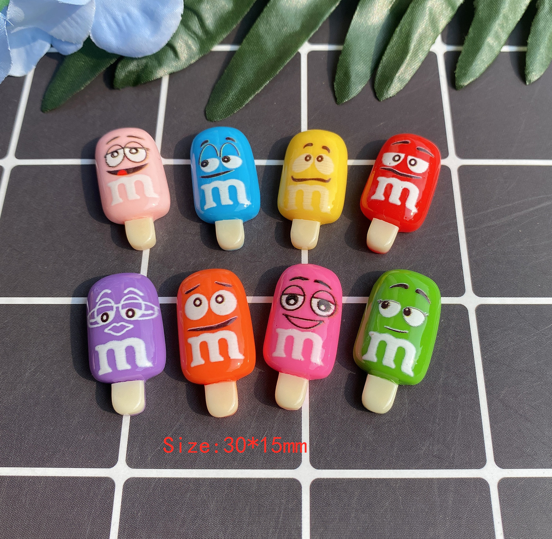 Resin Accessories Diy Accessories Flat Pendant Children's Hair Accessories Chocolate Lolly Cross-Border E-Commerce Hat Accessories details Picture