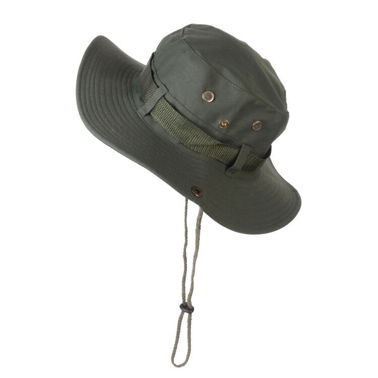 Outdoor Fisherman Hat Large Canopy Shade Fishing Hat Mountaineering Jungle Sunblock Hat For Men And Women Logo Webbing Benny Hat Specification drawing