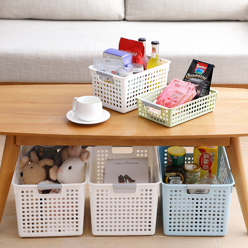 Bathroom Basket Plastic Storage Basket Sundry Storage Frame Plastic Storage Basket Desktop Snack Storage Basket Bath Basket details Picture