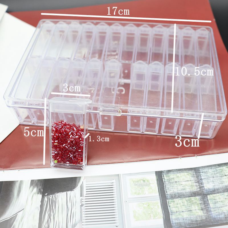 Rice Bead Storage Box 24 Single Set Box Diamond Box Storage And Collection Of High-Capacity Sorting Lighter Box details Picture