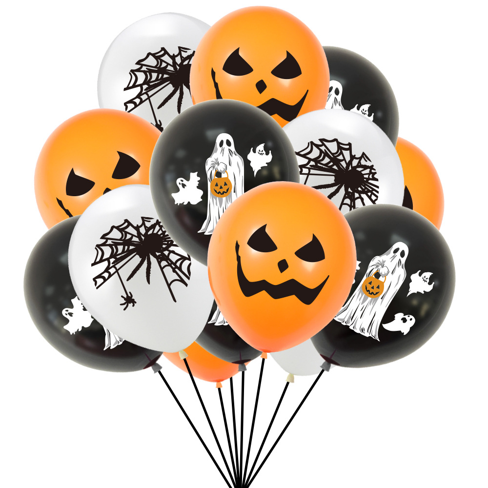 New Halloween party decoration balloon set: Pumpkin, spider ghost, printed latex balloon wish details Picture