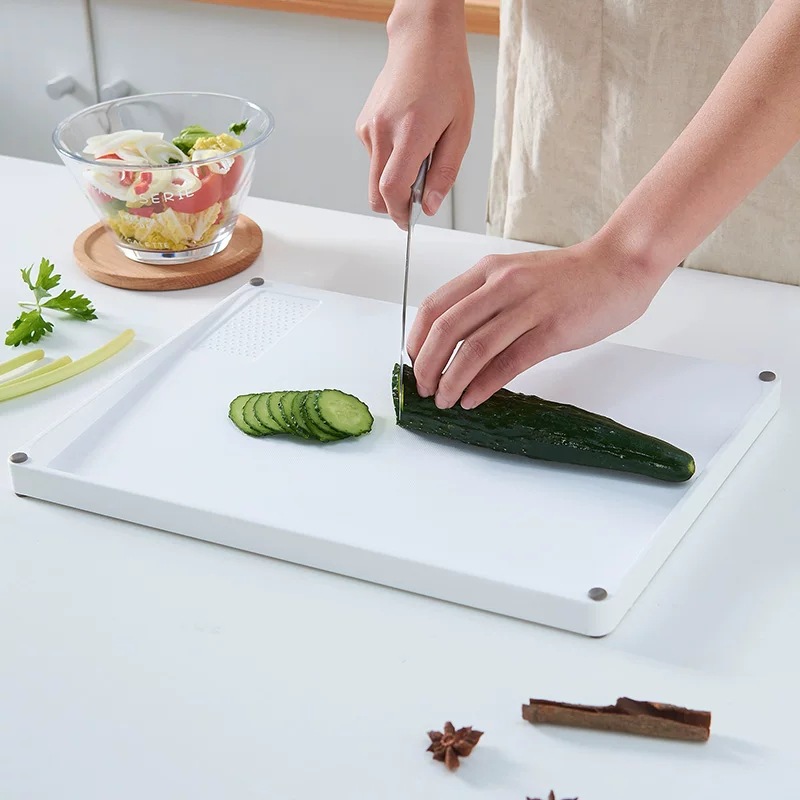 厂家直销双面案板水果蔬菜切菜板加高加厚砧板防滑防漏可磨蒜占板