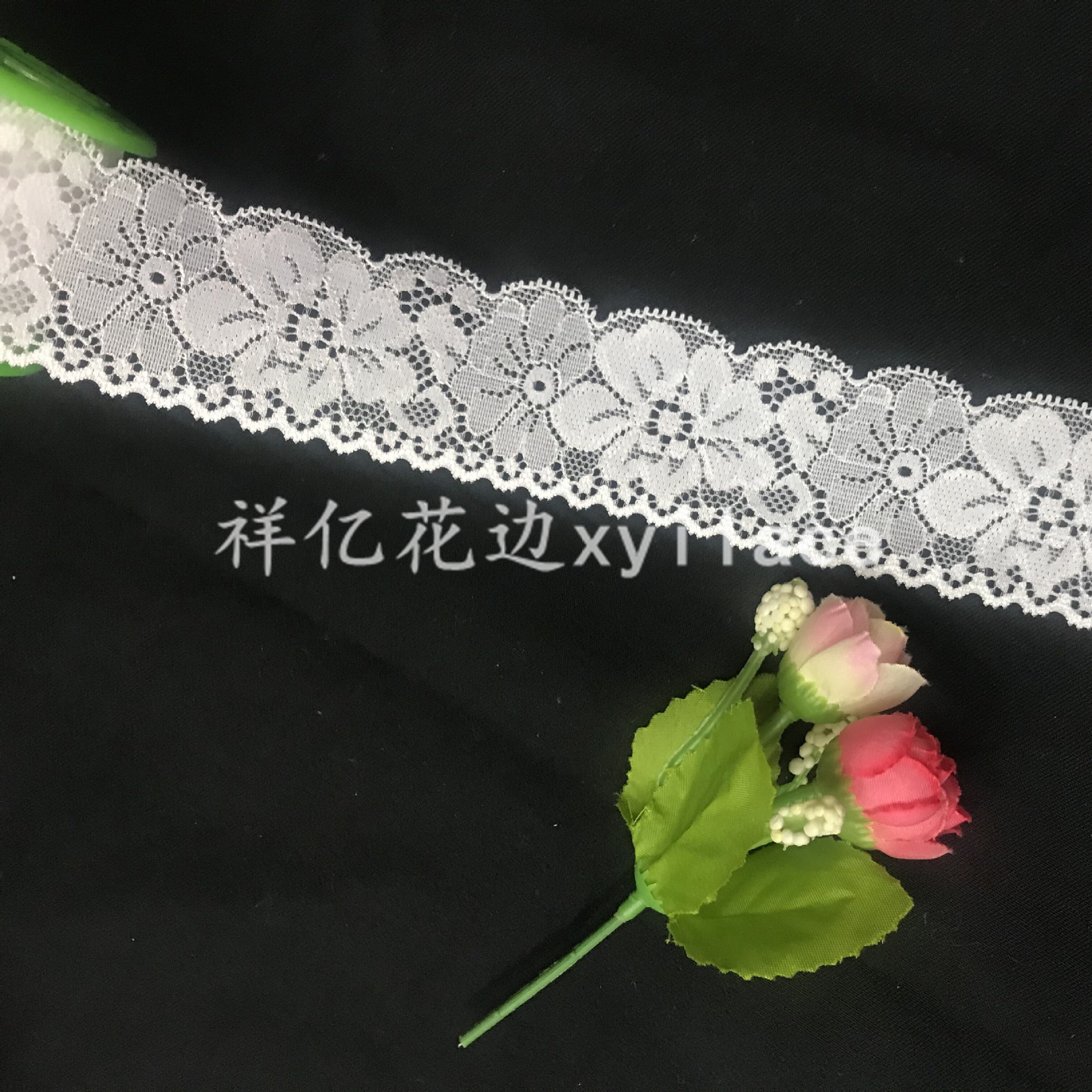 Elastic lace, double-sided wide lace, lace fabric, clothing accessories, embroidered lace Specification image