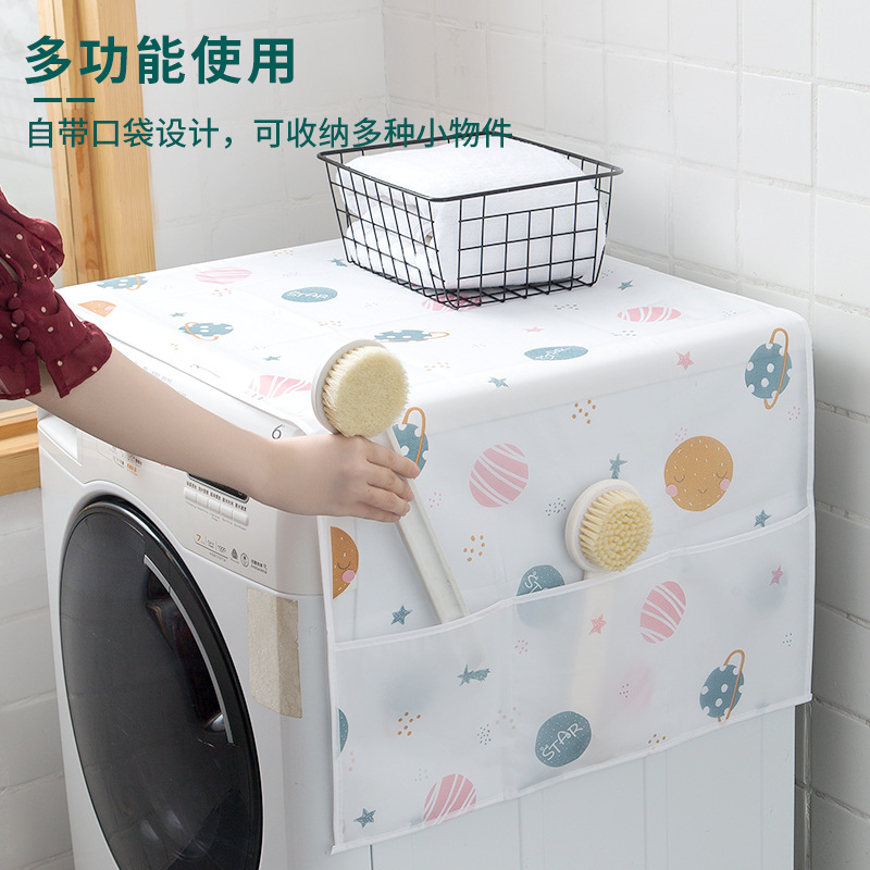 Refrigerator Dust Cover Storage Hanging Bag Single Door Double Door Ashproof Cover Storage Bag Type Storage Bag Cover Towel Household Specification drawing