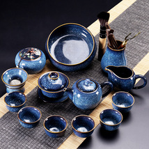 功夫茶具套装茶杯陶瓷高档创意办公室会客家用简约泡茶壶窑变整套