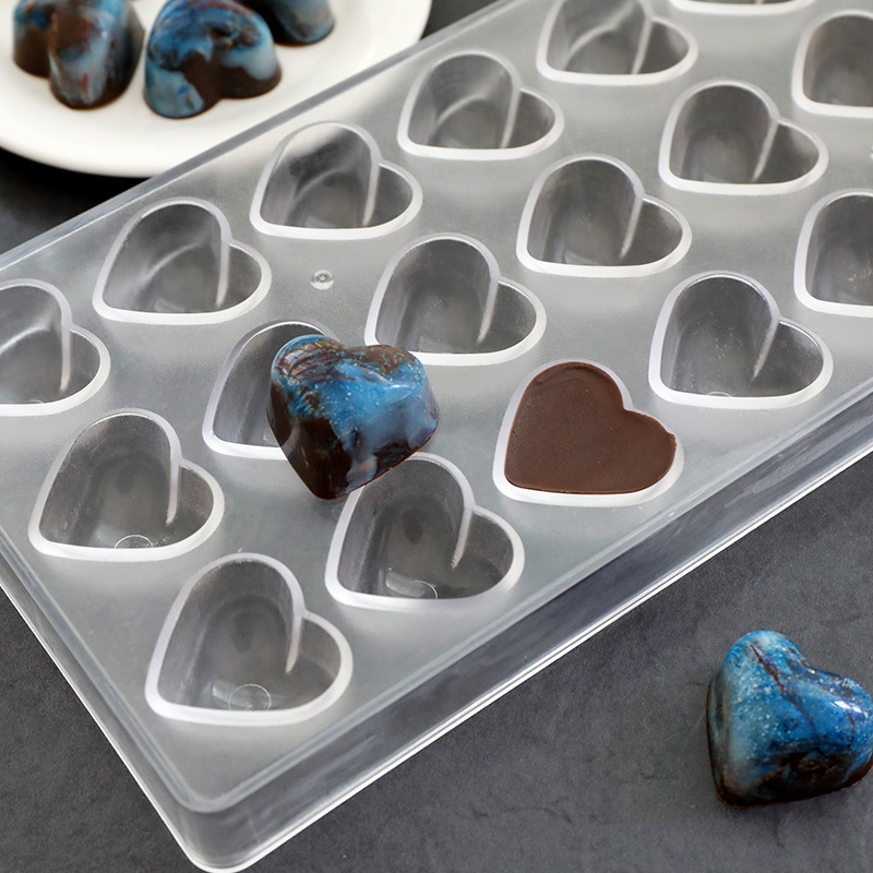 情人节心形巧克力模具 21连立体爱心模diy手工星空巧克力糖果模具详情图4
