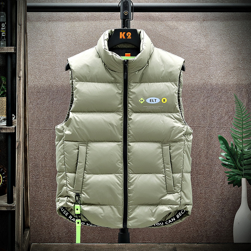 Down vest men 2022 Autumn and winter warm vest, Korean version of white duck down vest for teenagers and students, trendy brand Application Scenario