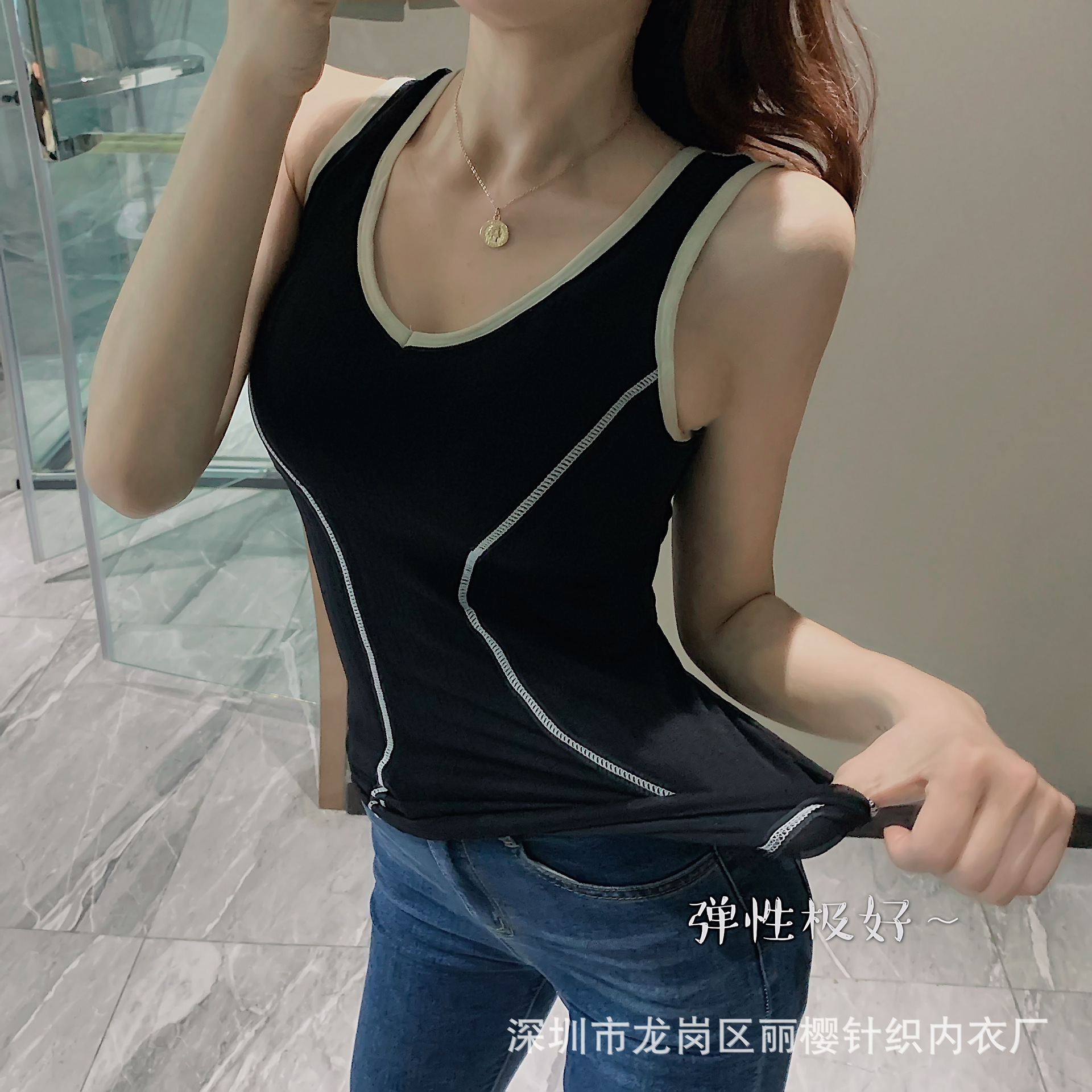 South Korea 1.0 Women's Vest Breathable Shape Shape Seamless Body Shapewear Sports Underwear Little Sister Nightclub Accessories