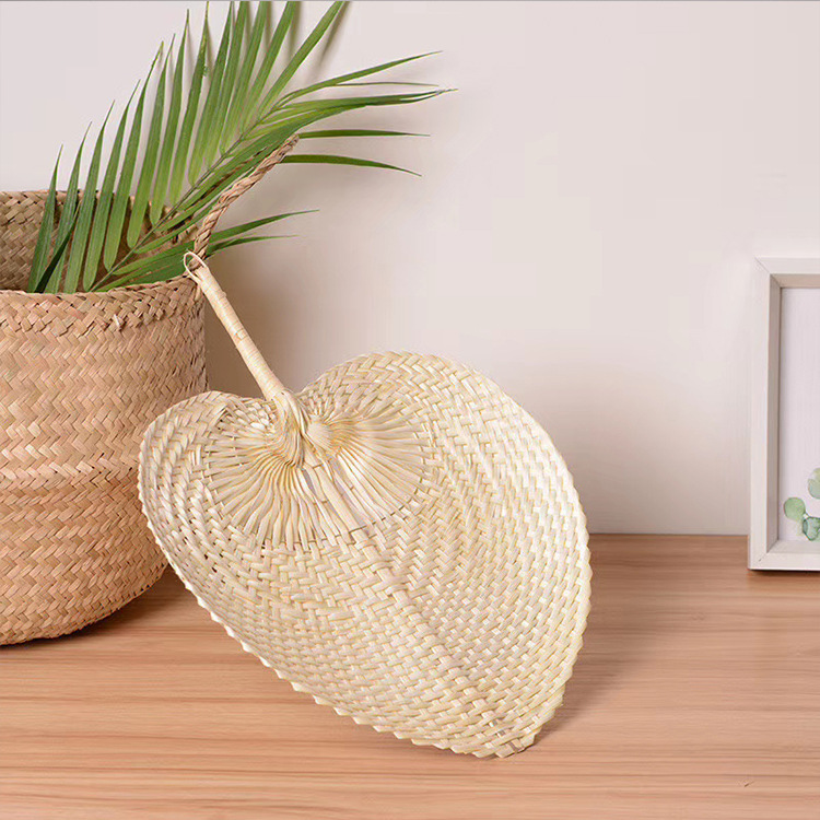 Factory Spot Bamboo Woven Big Pu Fan Banana Fan Summer Fan Dance Fan Hand Fan Cool Pu Grass Fan Bamboo Products Specification drawing