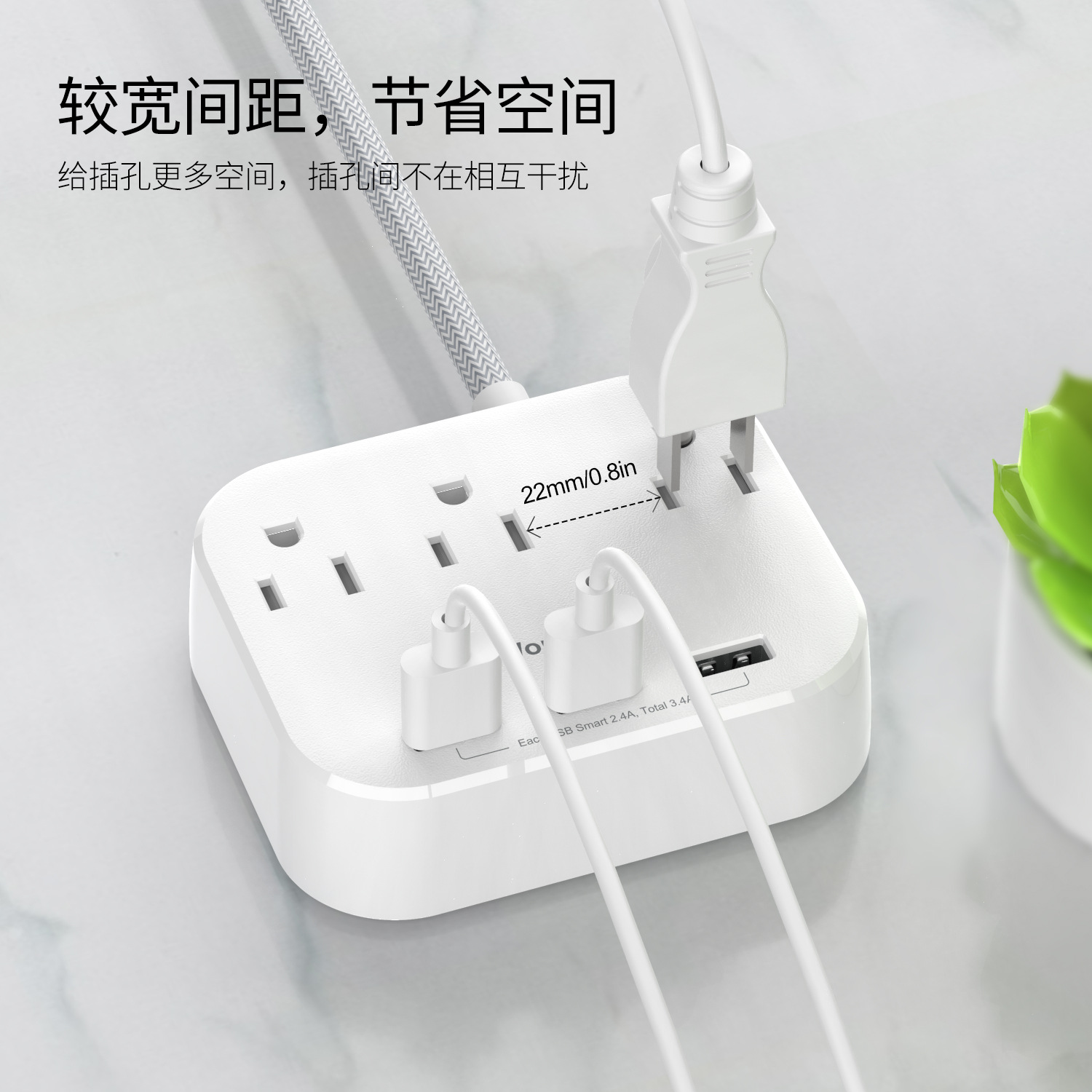 The manufacturer supplies American standard 3-socket USB power sockets, American-style home and travel power strips, and desktop power strips details Picture