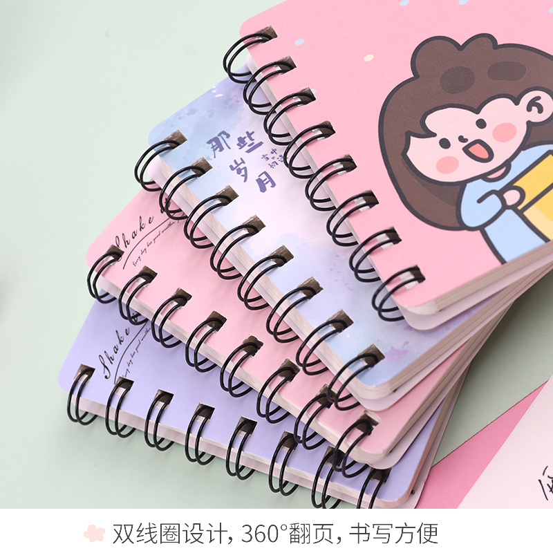 Qianyu Culture A7 Rollover Coil This Cute Cartoon Students Pocket Notepad Mini Notebook Wholesale Manufacturers Application Scenario