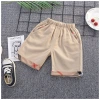 Boys' summer outfit set: Short-sleeved lapel polo shirt 2022 Summer new style Children's casual capri pants two-piece set, trendy Item Picture