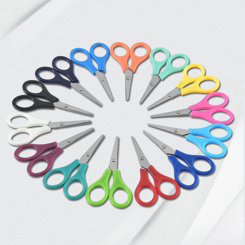 Wholesale stainless steel student scissors, paper-cutting children's stationery, hand scissors, office and household thread scissors from the manufacturer Item Picture