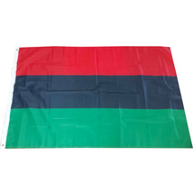 跨境供应非裔美国人旗帜 丝网印春亚纺90*150cm黑人旗帜4号非裔旗