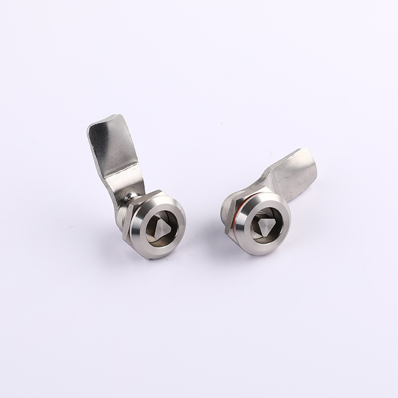 Wholesale filing cabinet locks, industrial chassis and cabinets, mechanical distribution box triangular tongue locks, stainless steel tongue locks details Picture