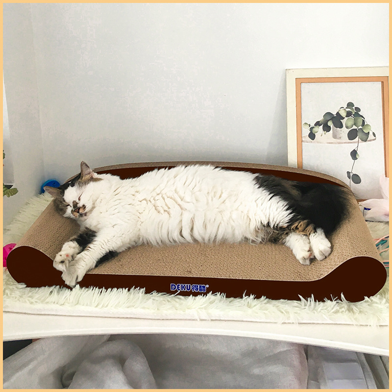 得酷 瓦楞纸沙发猫抓板磨爪板猫咪玩具日用品猫咪沙发抓板cat toy详情图4