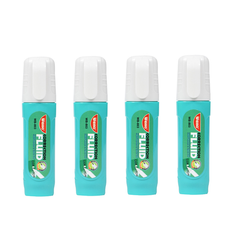 Weibo Stationery Wholesale Modern Beauty Correction Fluid Student Character Elimination and Correction Dual-Purpose Correction Fluid Small Bottle Quick-drying Correction Fluid Item Picture