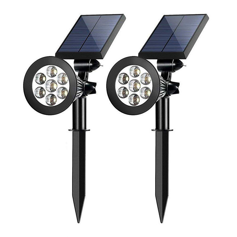 Luz de inundación solar de 7LED luz de césped solar de patio de tierra 4LED luz de césped de paisaje RGB colorida details Picture