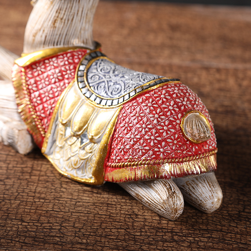 Painted Lovers Deer Creative Home Living Room Study Chinese Decoration Resin Crafts Wholesale Application Scenario