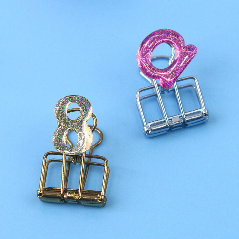 Swallow Paper Products, colorful crystal three-dimensional resin transparent stickers, shiny and cute numbers, English fresh planner decorative stickers Specification image