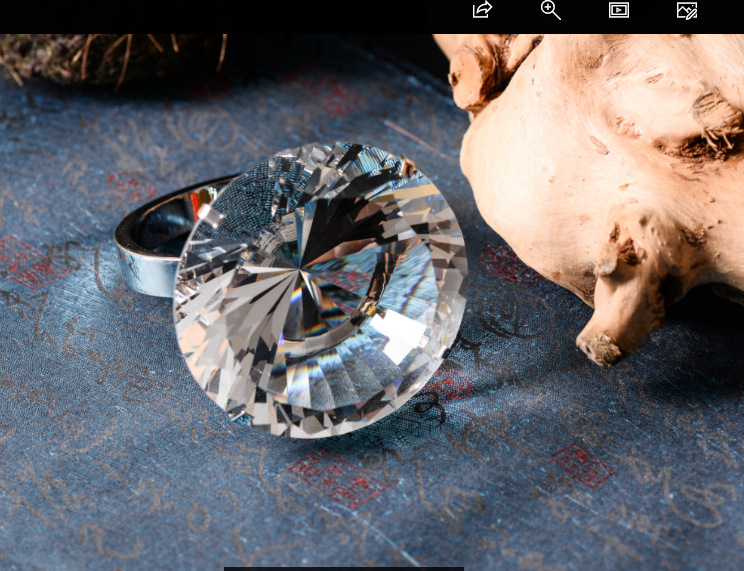 Crystal Large Diamond Ring Diamond Crystal Large Ring Wedding Proposal Props Hotel Supplies Diamond Napkin Ring Cheung Yu Crystal details Picture