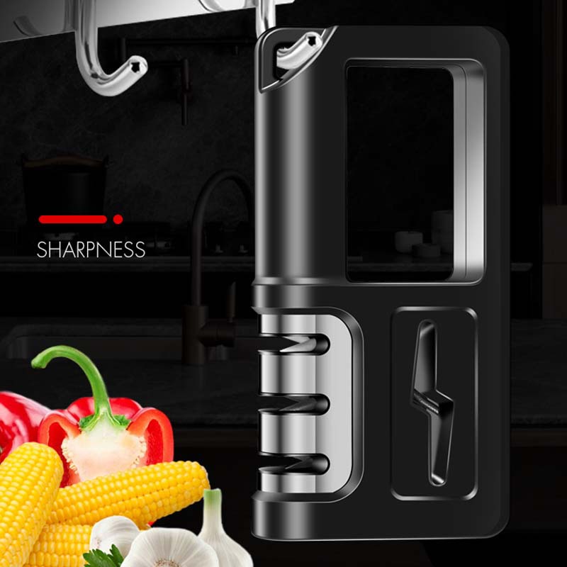 Cross-border kitchenware handheld knife sharpener, fast diamond knife sharpener function, multi-purpose knife and scissors, knife sharpener, stone sharpener Specification image