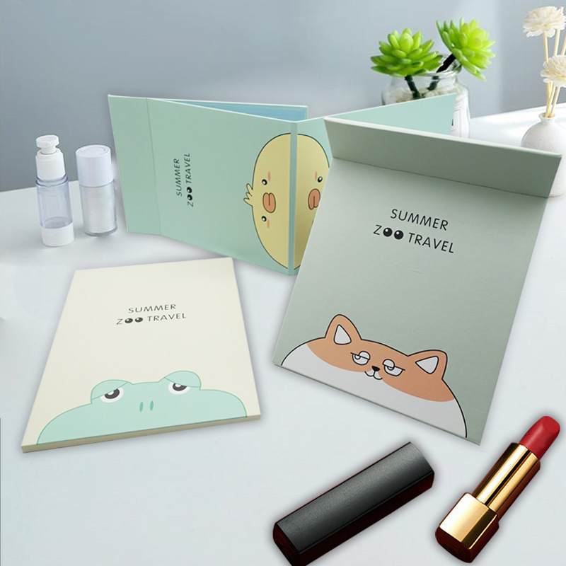 Celia Folding Paper Mirror Table Type Beauty Dressing Table Portable Makeup Mirror Large Cartoon Spot Wholesale Specification drawing