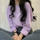 2021秋季韩版新款纯色长袖T恤女宽松百搭学生衣服女装上衣批发图