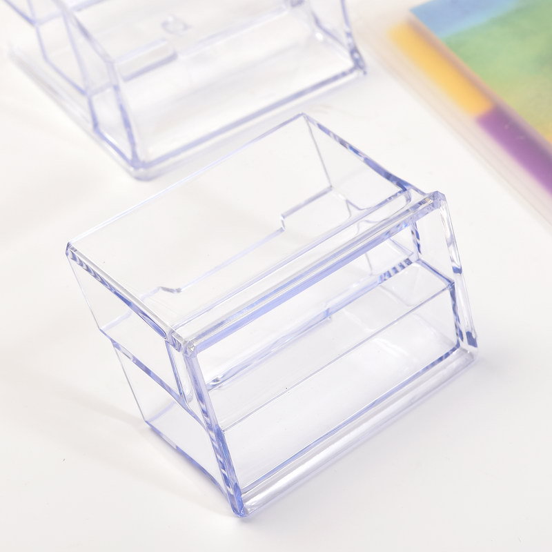 Wholesale transparent plastic business card holders, exhibition business desktop business card boxes, three-layer transparent business card racks, business card card holders Application Scenario