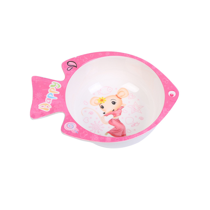 Cartoon Fish Shape A5 Melamine Children's Lovely Rice Bowl New Children's Soup Bowl Bowl Custom Item Picture
