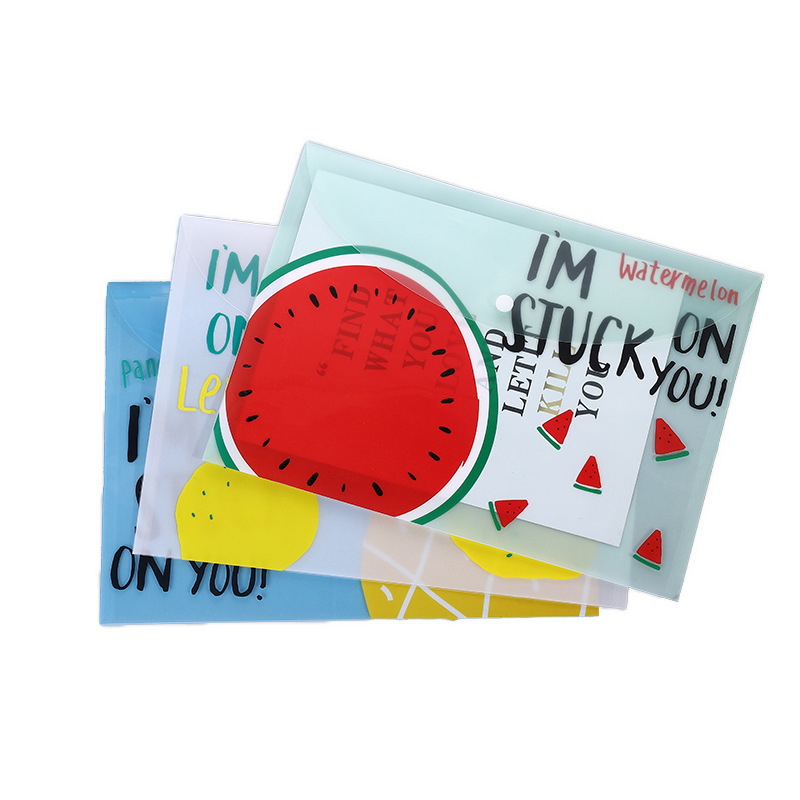 A4 File Bag Creative Printing File Bag Plastic Transparent Paper Storage File Bag Manufacturer Custom Logo Item Picture