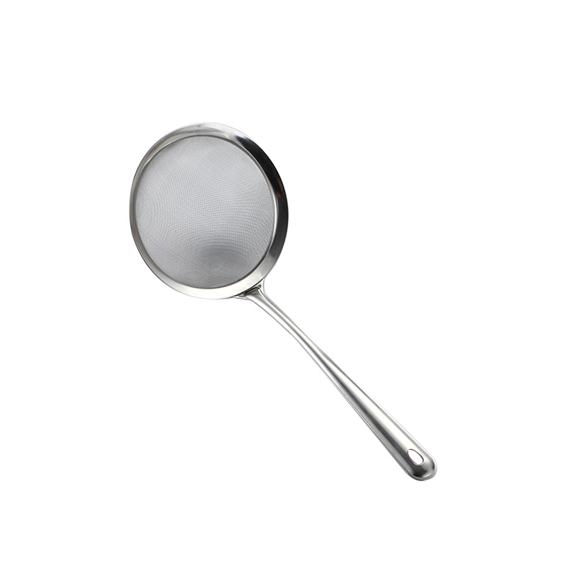 304 Stainless Steel Thickened Large Home Kitchen Strainer Spoon Soy Milk Mesh Sieve Fried Hotpot Scoop Scoop Noodles Scoop Item Picture