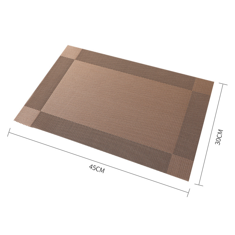 Ningxin Cross-Border Teslin Environmental Protection Pvc Placemat 30*45 Heat Insulation Non-Slip Table Mat Coaster Table Flag Western Placemat Item Picture