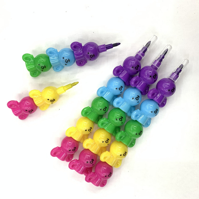 Wholesale Korean Creative Stationery Cartoon Koala 5-Color Crayons Can Be Dismantled Student Graffiti Crayons Application Scenario
