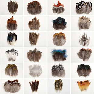 厂家批发diy羽毛 带夹扣火鸡全绒羽毛 马卡龙系列 捕梦网装饰材料详情23