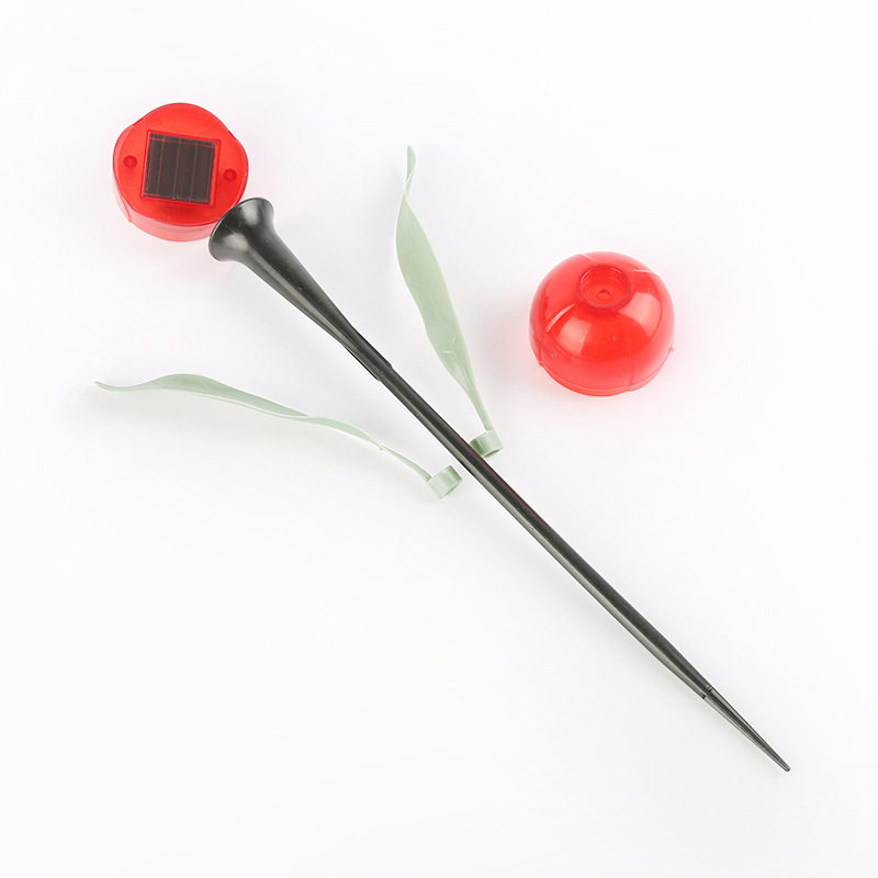 Tulip lamp, LED tulip solar plastic ground plug lawn lamp, outdoor household landscape garden lamp Application Scenario