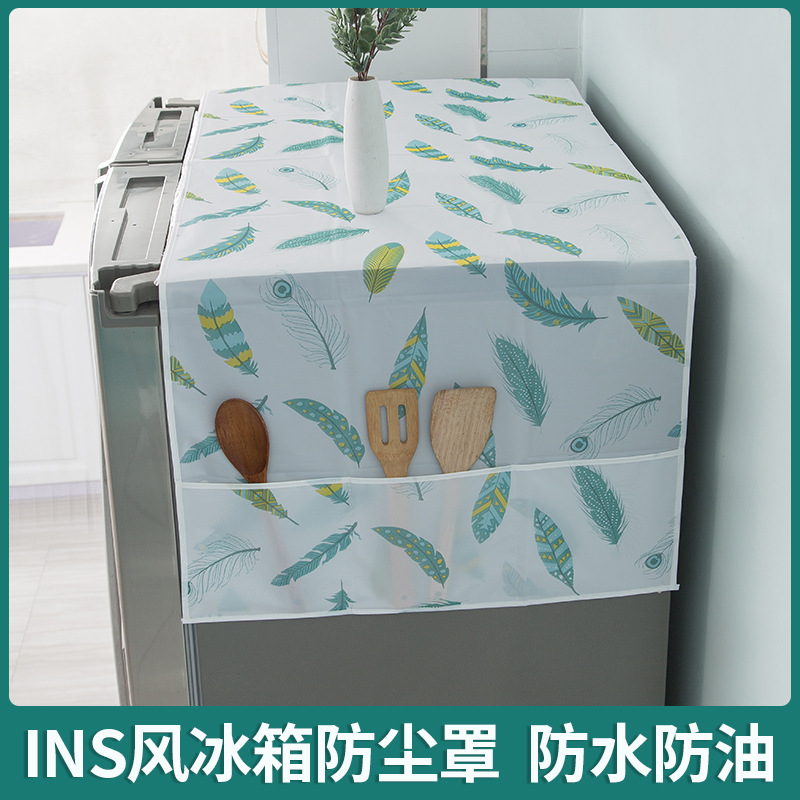 Refrigerator Dust Cover Storage Hanging Bag Single Door Double Door Ashproof Cover Storage Bag Type Storage Bag Cover Towel Household details Picture