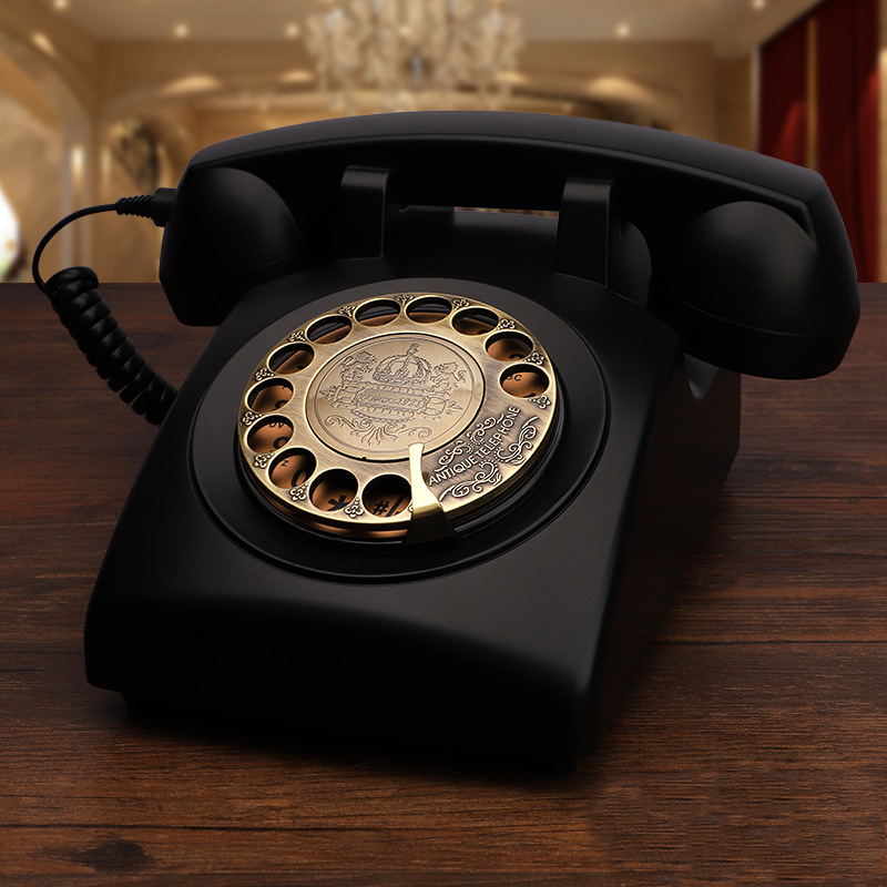 复古欧美电话机星级酒店固定电话座机转盘电话旋转拨号颜色可订制详情图1