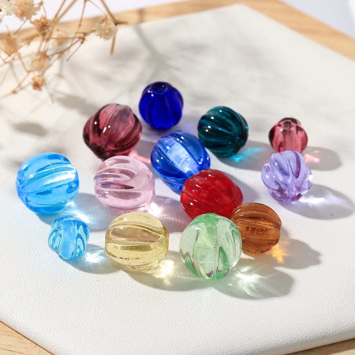Hanyu Yuan Handmade Glass Pumpkin Beads, various glass pumpkin beads, versatile glass pumpkin bead manufacturers summary Item Picture