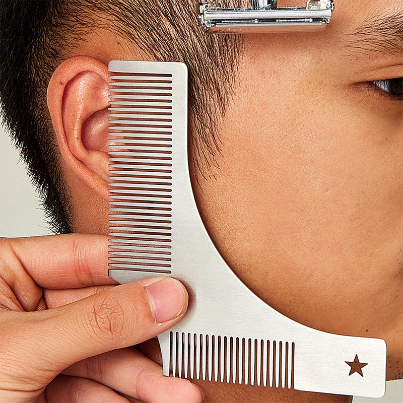 shanilak men's dedicated beard comb, full beard trimming and sideburns styling tool, portable beard grooming and beauty tool, other beauty tools Item Picture