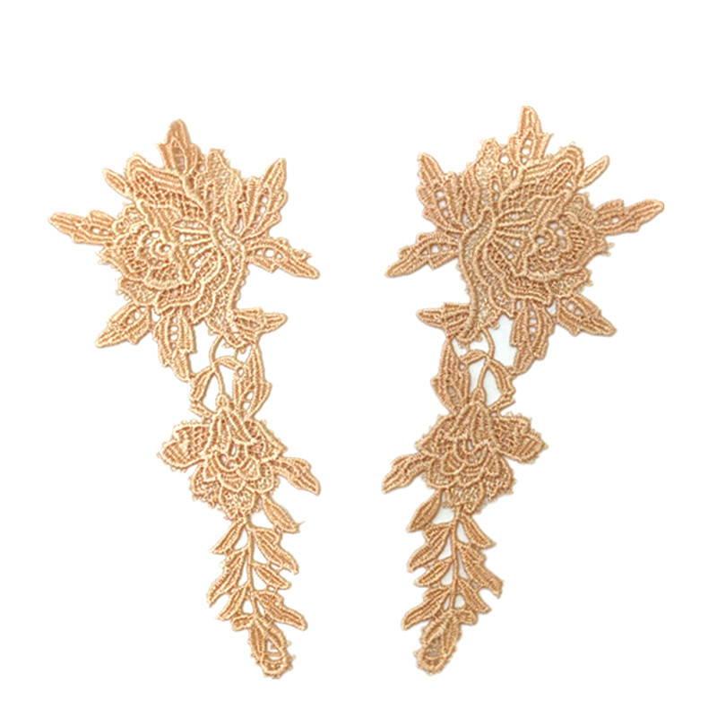 Manufacturers Direct Lace Lace Sexy Underwear Burst Polyester Collar Flower Light Orange Flower High-Grade Clothing Accessories Item Picture