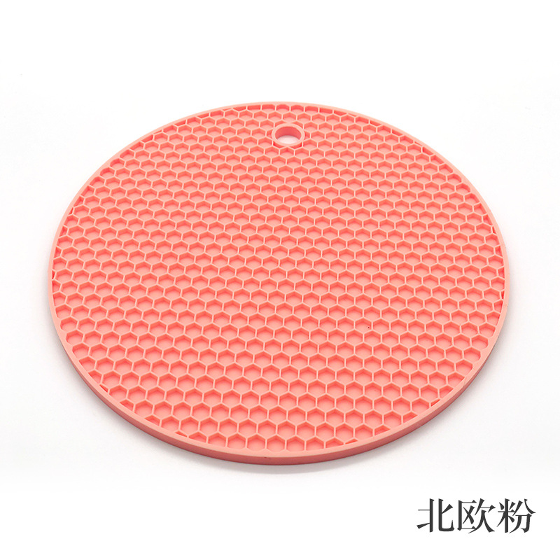 圆形硅胶蜂窝/隔热垫产品图