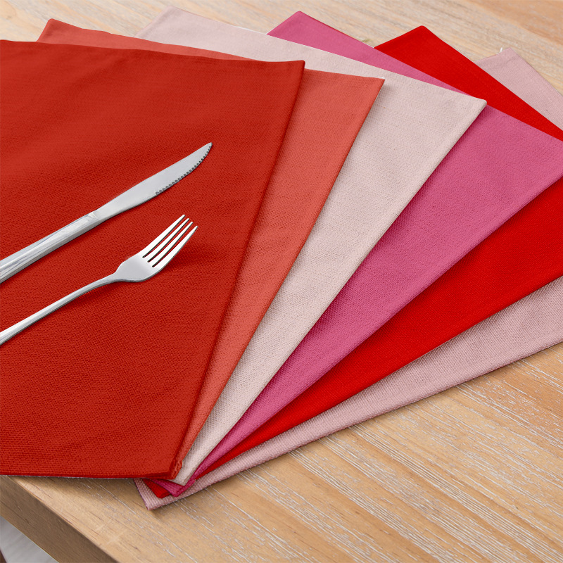 Cross-Border Home Simple Solid Color Placemat Northern Europe Hot Insulation Western Placemat Kitchen Household Rectangular Cotton Hemp Coaster Application Scenario