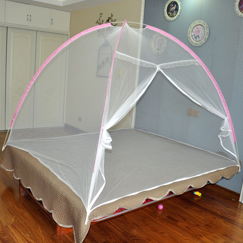 Manufacturers Direct Sales Of Yurt Mosquito Net Increase Encryption Package Edge Adult Dormitory Bracket Folding Adult Magic Mosquito Net Item Picture