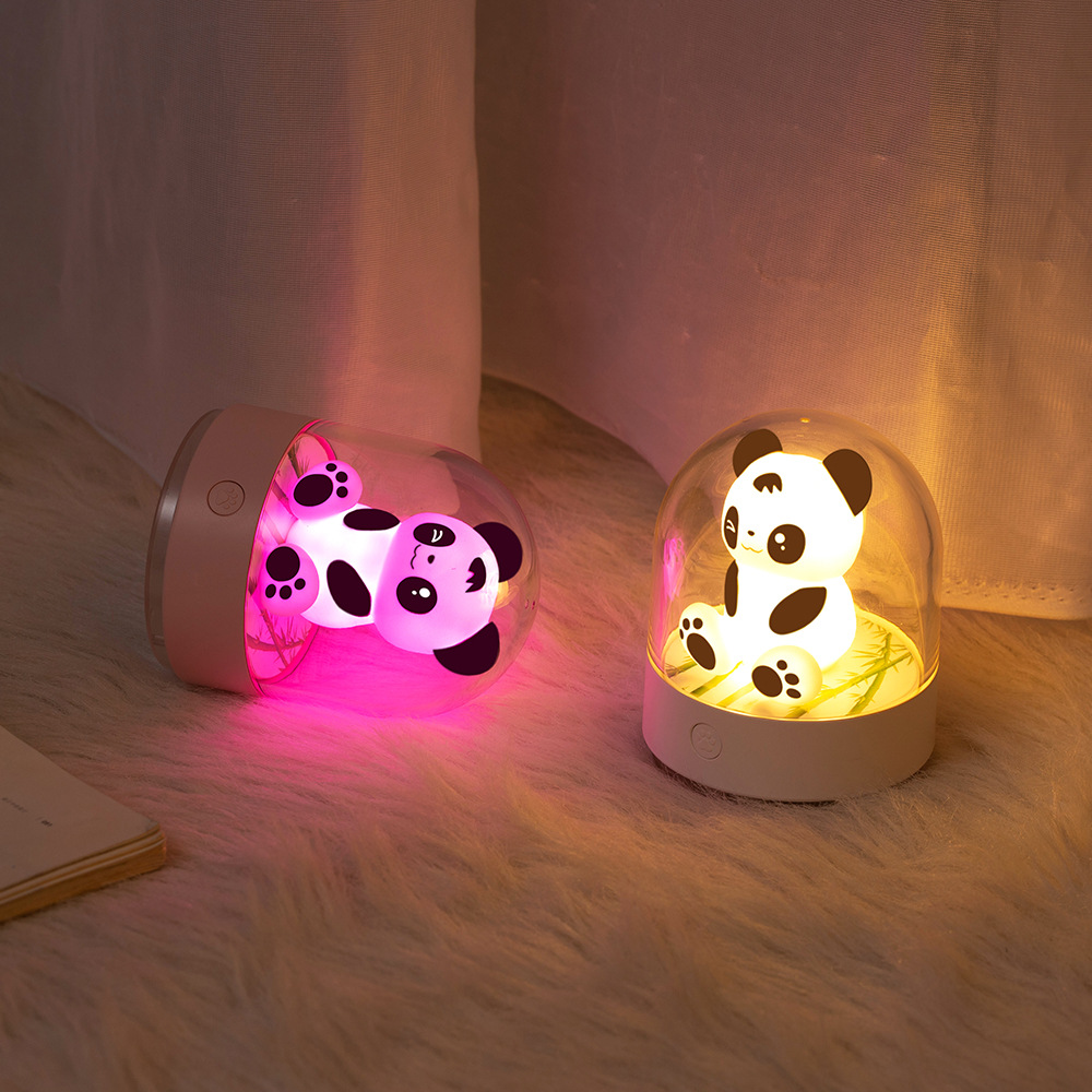 Creative Panda Aromatherapy Night Light Cute Little Animal Aromatherapy Machine Colorful Mini Miniature Aromatherapy Night Light Specification drawing