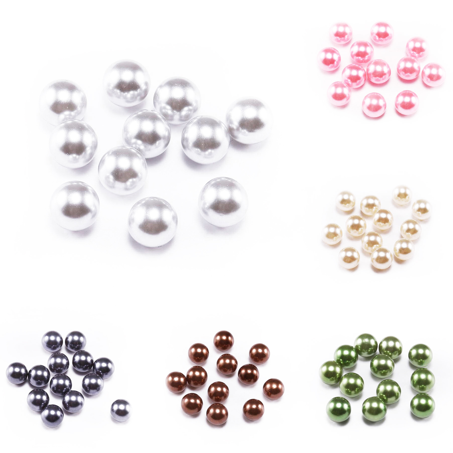 Multicoloured Round Non-Porous Abs Imitation Pearl Candy Color Non-Porous Fake Pearl Diy Jewelry Accessories Acrylic Beads